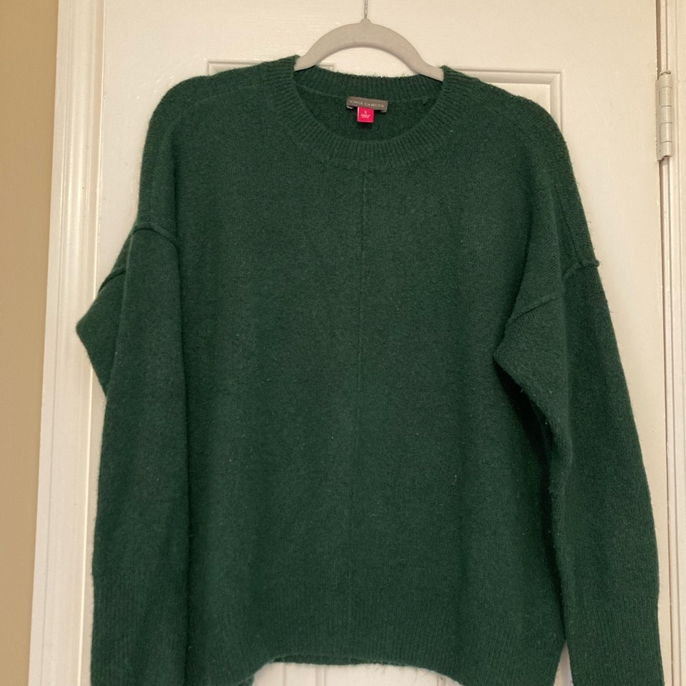 Vince Camuto Forest Green Crew Neck Sweater